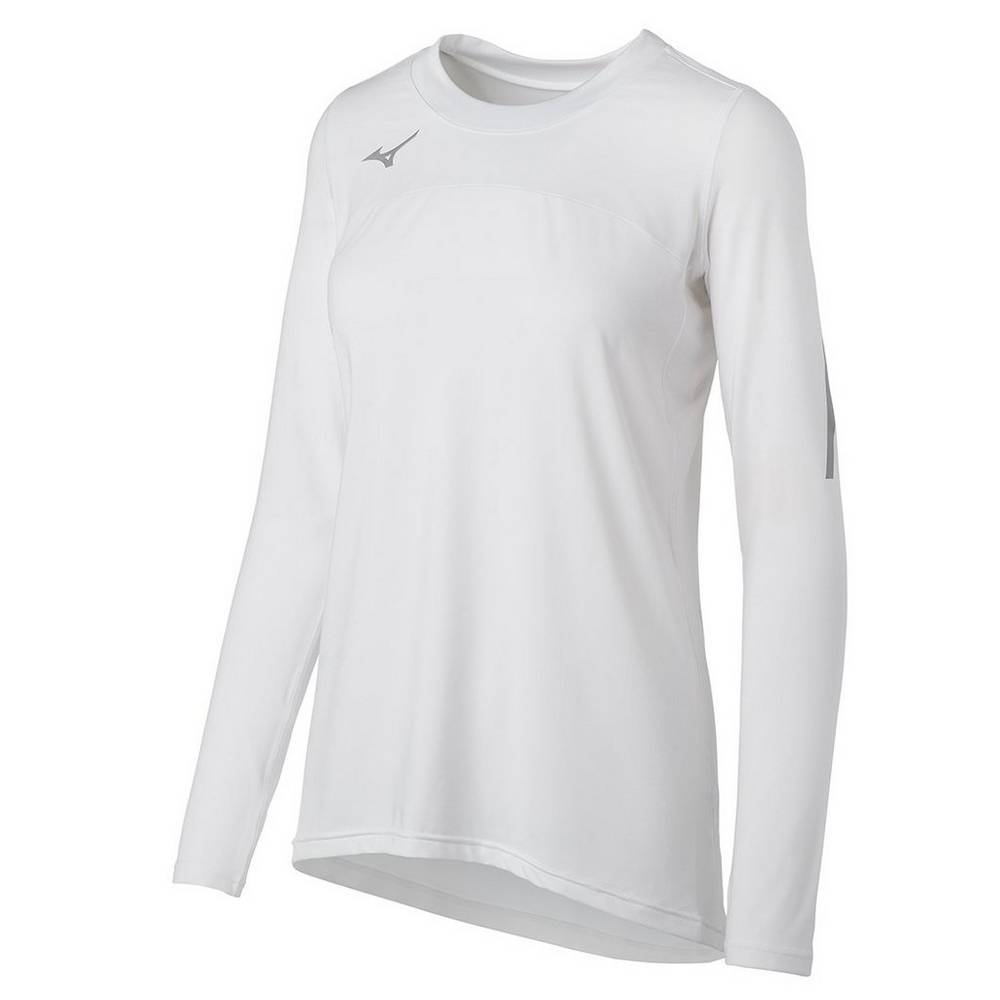 Mizuno Women's Techno VII Long Sleeve Volleyball Jersey White (440681-NIT)